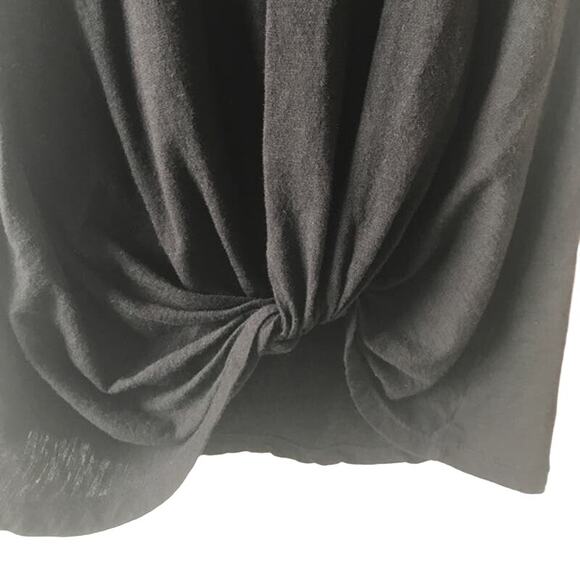 Nordstrom BP. Twist-Front BlackTee Shirt Size Medium - Picture 5 of 7